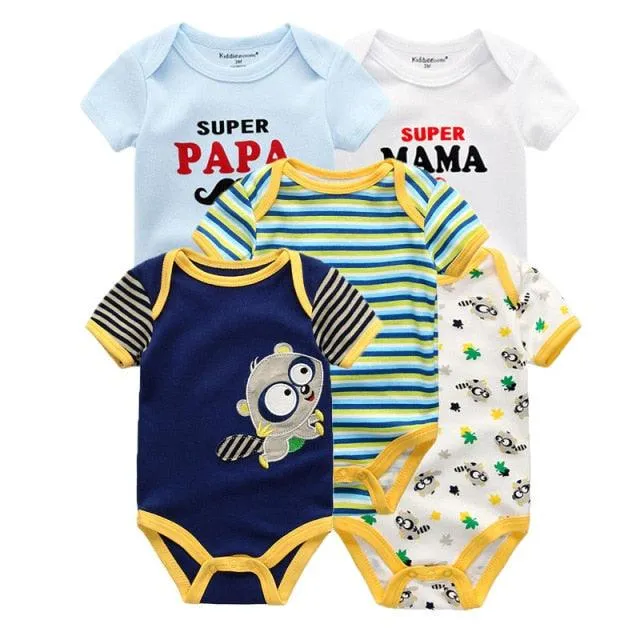 5 pack high quality baby rompers jumpsuit