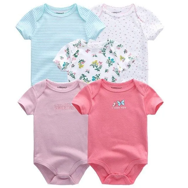 5 pack high quality baby rompers jumpsuit