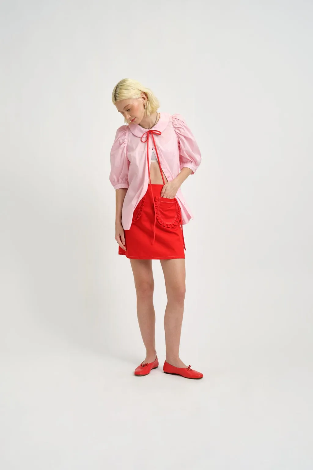 Tate Skirt Red Twill