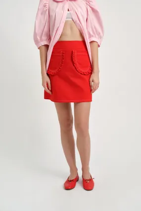 Tate Skirt Red Twill